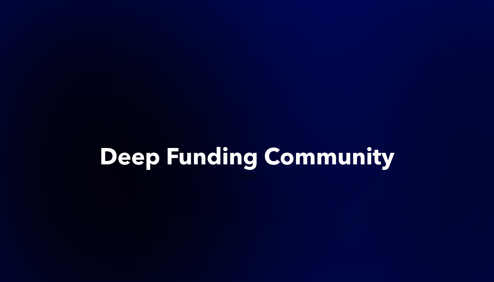 Deep Funding Community Dework